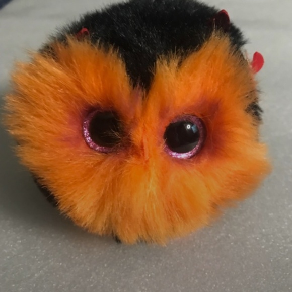 Ty Puffies (Beanie Balls) - WHODINI the 2023 Halloween Orange Owl (3 inch) - Picture 8 of 12
